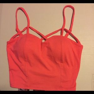 Pink crop top. Negotiable Price!!!